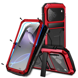 Etui R-JUST z podstawką i wbudowanym szkłem do iPhone 17 Pro