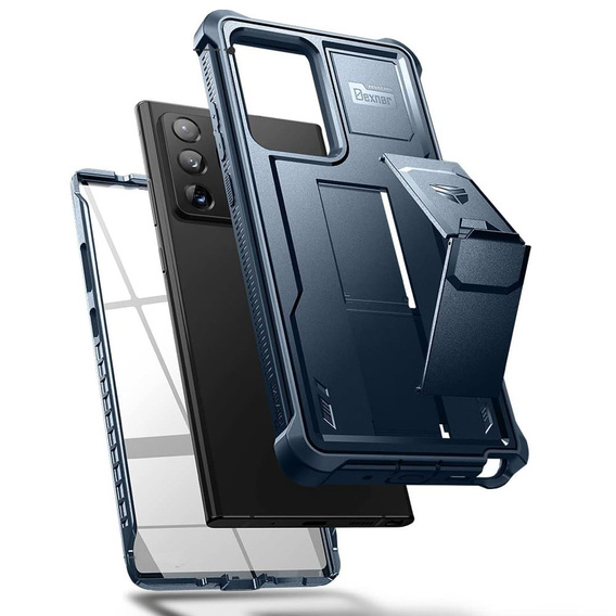 Etui pancerne do Samsung Galaxy Note 20 Ultra, Dexnor Full Body, niebieskie