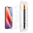 Szkło Hartowane Spigen do iPhone 17 / 17 Pro / 16 Pro, Glas.TR EZ Fit (2 szt.)