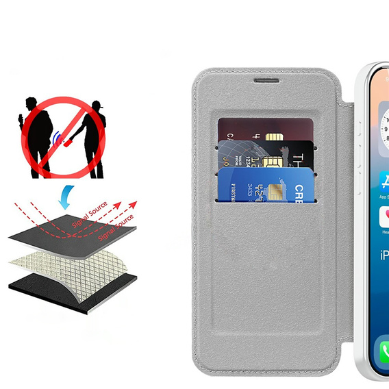 Etui z klapką RFID Wallet MagSafe z ochroną aparatu do iPhone 17 Pro Max