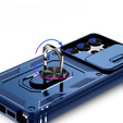Etui pancerne do Samsung Galaxy S23 Ultra, CamShield Slide, niebieskie