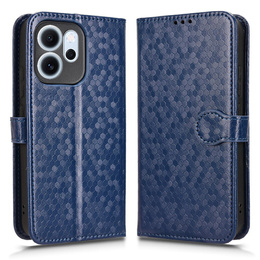 Etui z klapką do Oppo Reno 14F, Wallet Rhombus, niebieskie