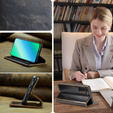 Etui z klapką do Samsung Galaxy S23, ERBORD Waxy Wallet, brązowe