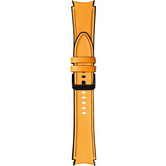 Pasek Skórzany do Samsung Galaxy Watch 4/5/6 40/42/43/44/45/46/47mm, Zółty