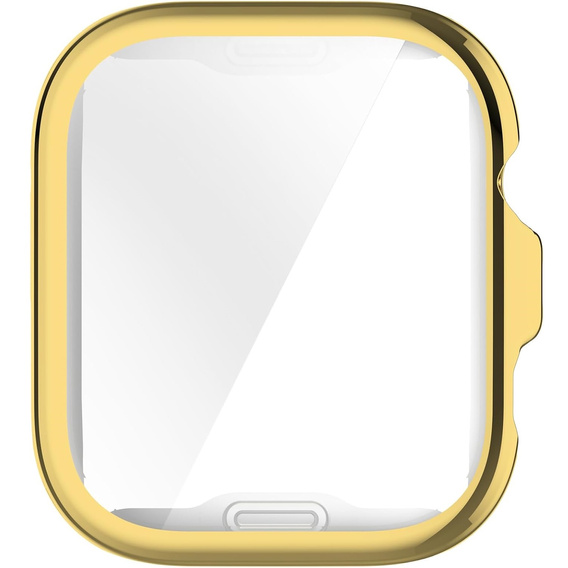 2w1 Etui silikonowe z osłoną ekranu do Huawei Watch Fit 4 – lekka ochrona wyświetlacza i boków - złote