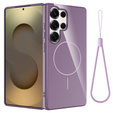 Etui do Samsung Galaxy S25 Ultra, magnetyczne z paskiem – fioletowe
