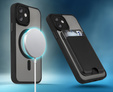 Etui do iPhone 12, do MagSafe, ERBORD Matt Case, czarny + Szkło na ekran