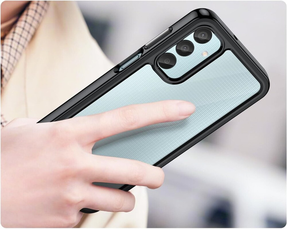 Etui do Samsung Galaxy M15 5G, Fusion Hybrid, przezroczyste / czarne
