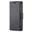 Etui do Samsung Galaxy S25 Ultra, ERBORD Glossy Litchi, portfel z klapką, czarne