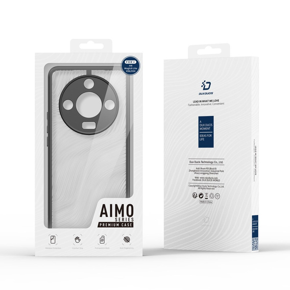 Etui DuxDucis do Honor Magic 6 Lite 5G, Aimo case, przezroczyste / czarne