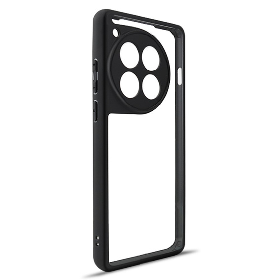 Etui do OnePlus 12 5G, Fusion Hybrid, z ochroną aparatu, przezroczyste / czarne