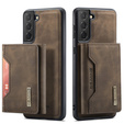 Etui do Samsung Galaxy S21 FE, DG.MING 2in1, kawowe