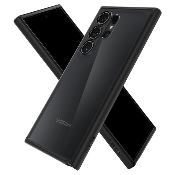 Etui Spigen do Samsung Galaxy S24 Ultra, Ultra Hybrid, przezroczyste czarne