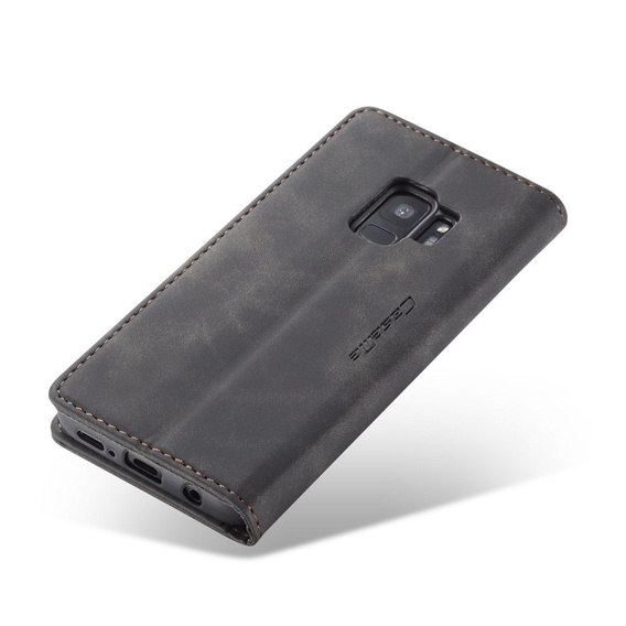 Etui CASEME do Samsung Galaxy S9, Leather Wallet Case, czarne