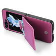 Etui do Samsung Galaxy Z Flip7 FE / Z Flip6, Card Slot Ring Case, fioletowe