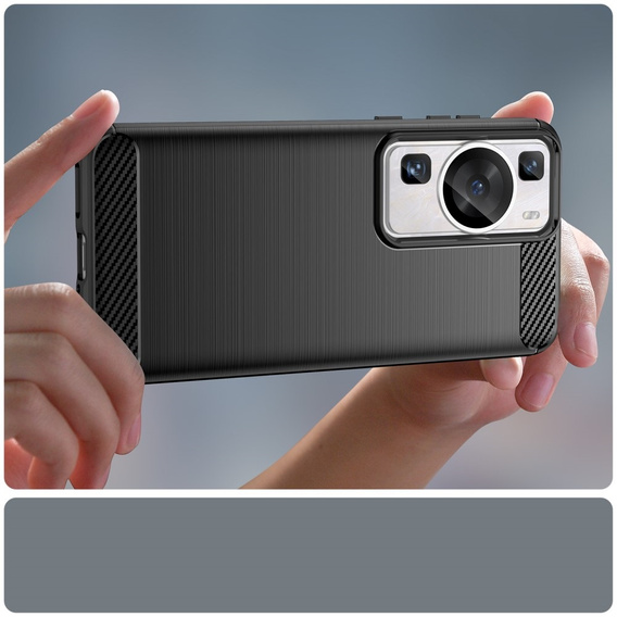 Etui do Huawei P60 / P60 Pro, Karbon, czarne