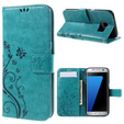 Etui z klapką do Samsung Galaxy S7 Edge, Butterfly, niebieskie
