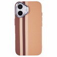 Etui do iPhone 16, Carbon Fiber MagSafe, żółte