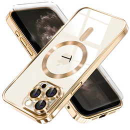 Etui do iPhone 11 Pro, Electro MagSafe, złote + Szkło na ekran