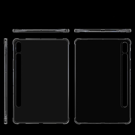 Zestaw Etui do Samsung Galaxy Tab S9, z miejscem na rysik, Silikonowe, Przezroczyste + Szkło