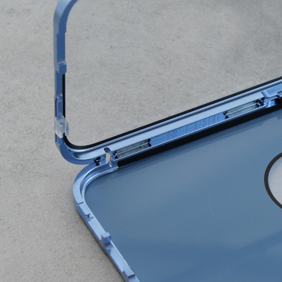 Etui do iPhone 13, Dual Glass, do Magsafe, niebieskie