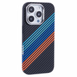 Etui do iPhone 16 Pro, Carbon Fiber MagSafe, granatowe