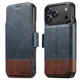 Etui z klapką 2w1 do iPhone 17 Pro Max, SUTENI, do MagSafe, niebieskie