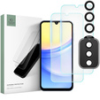 2x Szkło Tech-Protect + szkło na aparat, Supreme set, do Samsung Galaxy A15 4G/5G, Przezroczyste