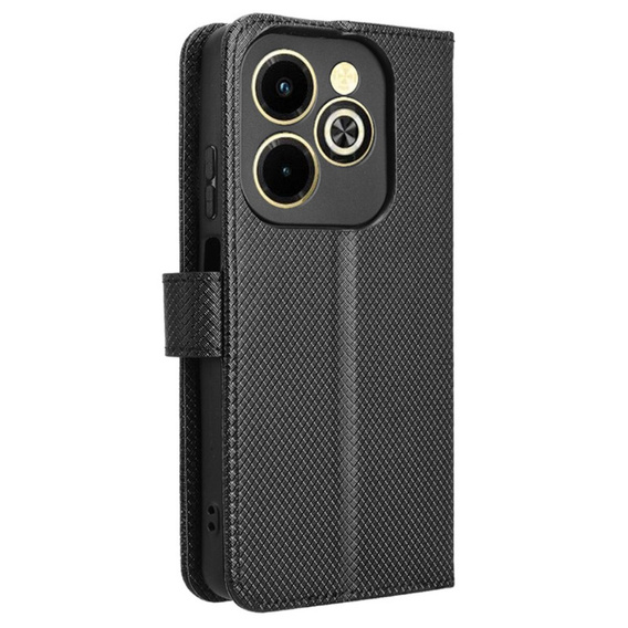 Etui z klapką do Infinix Hot 40i, Wallet Smart Magnet, czarne
