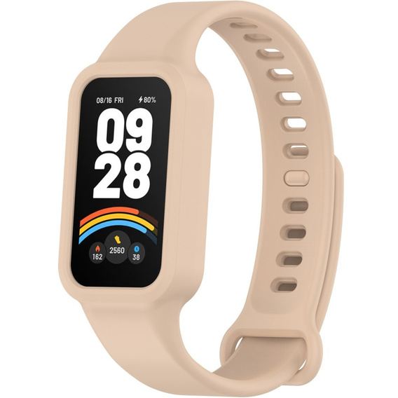 2x Pasek Silikonowy do Xiaomi Smart Band 9 Active / Xiaomi Redmi Band 3, Różowy, Niebieski