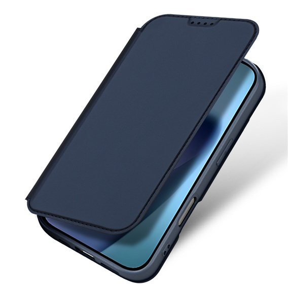 Etui Dux Ducis do iPhone 17, Skin Pro, z klapką, z miejscem na kartę,  granatowe