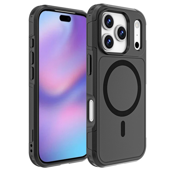Etui MagForce do iPhone 17 Pro, do MagSafe, pancerne, czarne