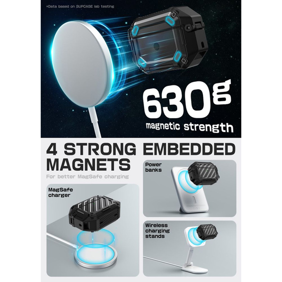 Etui ochronne Supcase Unicorn Beetle Pro MagSafe IP68 do Apple AirPods Pro 3