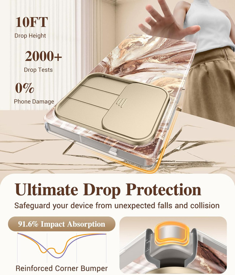 Etui do Samsung Galaxy S25 Ultra – GVIEWIN Topaz/Gold