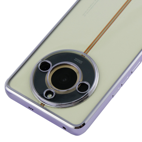 Etui do Realme 11 Pro 5G / Pro+ 5G, Electroplating Frame, przezroczyste / fioletowe