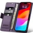 Etui portfelowe ERBORD Glossy Litchi z klapką do iPhone 17 Pro Max