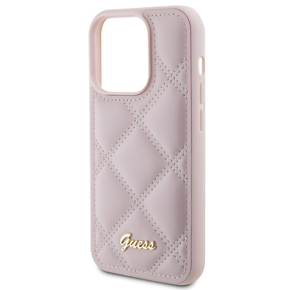 Etui Guess Quilted Metal Logo do iPhone 15 Pro