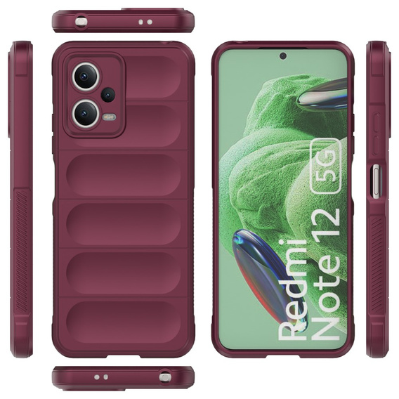 Etui do Xiaomi Redmi Note 12 5G / POCO X5 5G, Gaming Shockproof, bordowe
