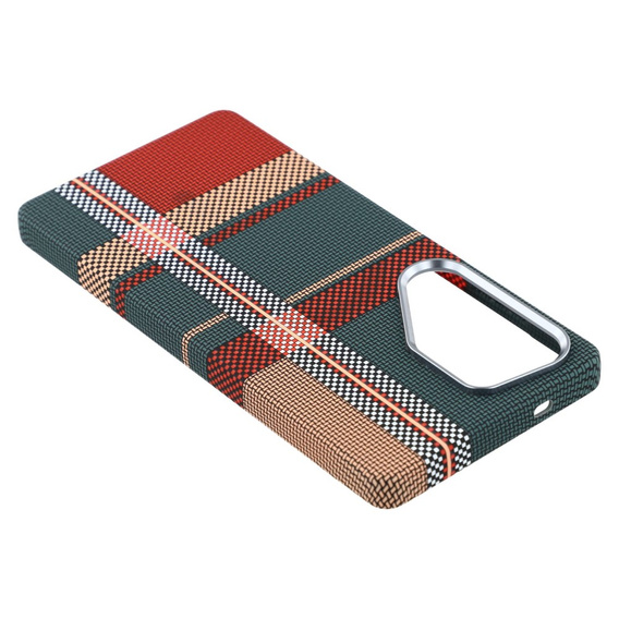 Etui do Samsung Galaxy S25 Ultra, Carbon Fiber MagSafe, czerwone / zielone