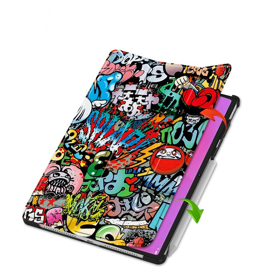 Etui do Lenovo Yoga Tab Plus 12,7", Smartcase, graffiti