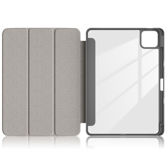 Etui do Xiaomi Pad 6S Pro 12.4, Smartcase Hybrid, z miejscem na rysik, szare