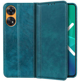 Etui z klapką do Oppo Reno8 T, Split Leather, turkusowe