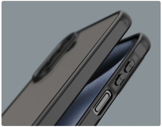 Etui Matt Case do Samsung Galaxy A17 5G, przydymione z czarnymi bokami
