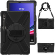 Etui pancerne do Samsung Galaxy Tab S9 FE+ / S9+ / S8+ / S7+, ochronne 360 z miejscem na rysik, Czarne