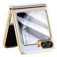 Etui Litchi Leather do Samsung Galaxy Z Flip7 FE / Z Flip6, niebieskie