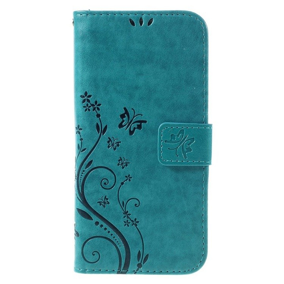 Etui z klapką do Samsung Galaxy S7 Edge, Butterfly, niebieskie