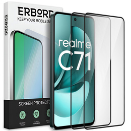 2x Szkło Hartowane ERBORD 3D do Realme C71 – ochrona całego ekranu