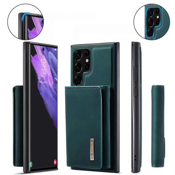 Etui do Samsung Galaxy S23 Ultra, DG.MING 2in1, zielone