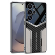 Etui do Samsung Galaxy S25 Ultra – GKK Carbon Fiber Electro Edge, titanium grey