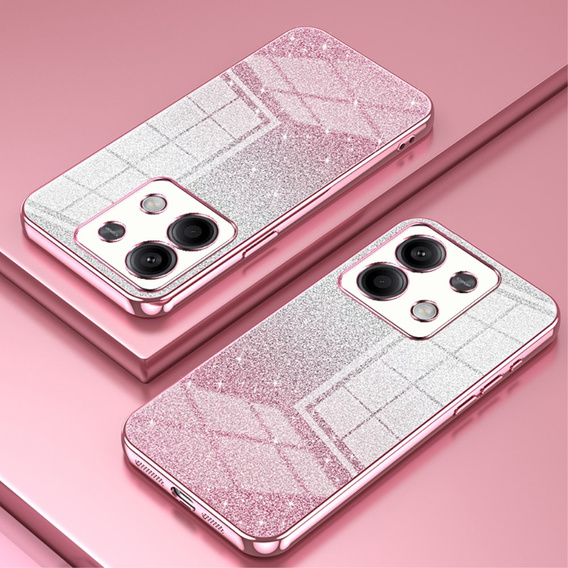 Etui do Xiaomi Redmi Note 13 5G, Glitter Case CamShield, różowe
